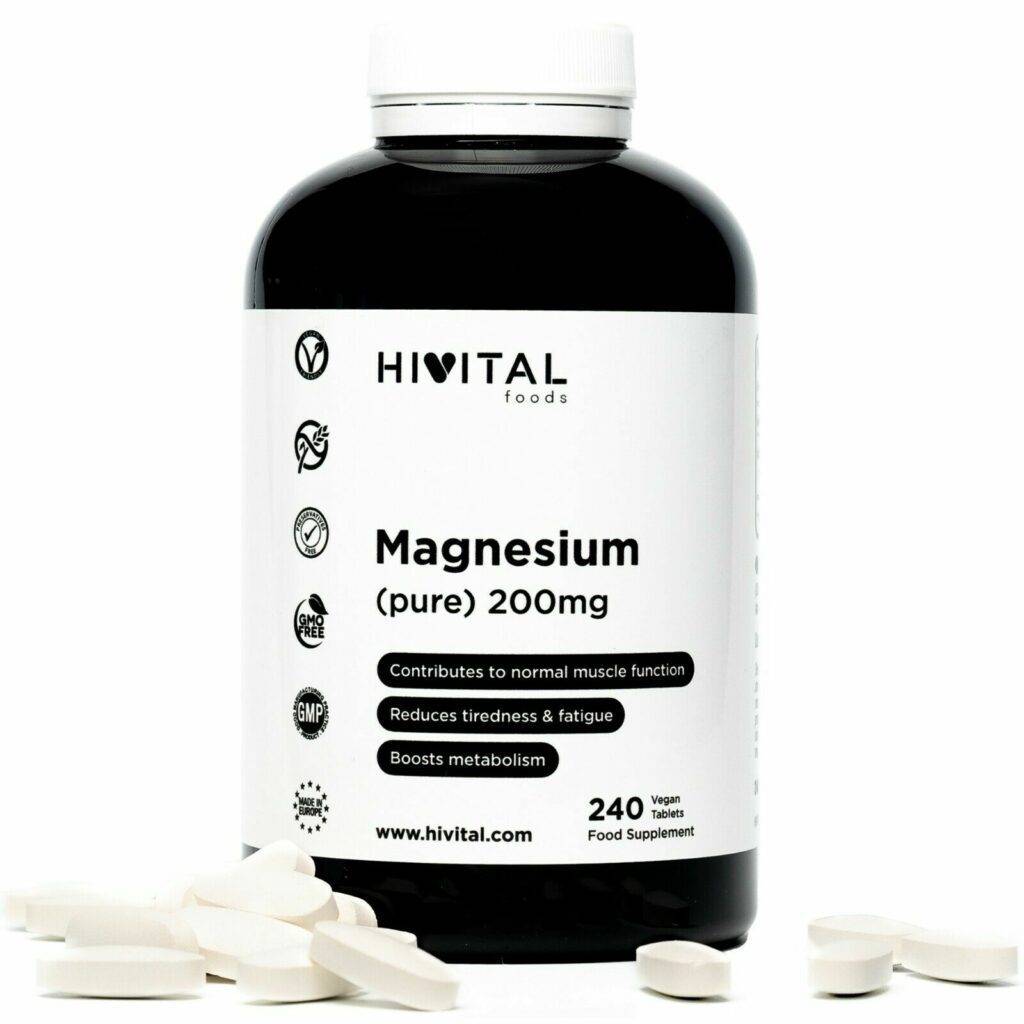 Productos naturales ✅ ▷ Magnesio puro ✅ 200 mg | 240 comprimidos (Suministro para 8 meses)